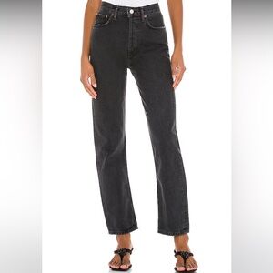 Agolde 90s Pinched Waist Jean in black tea